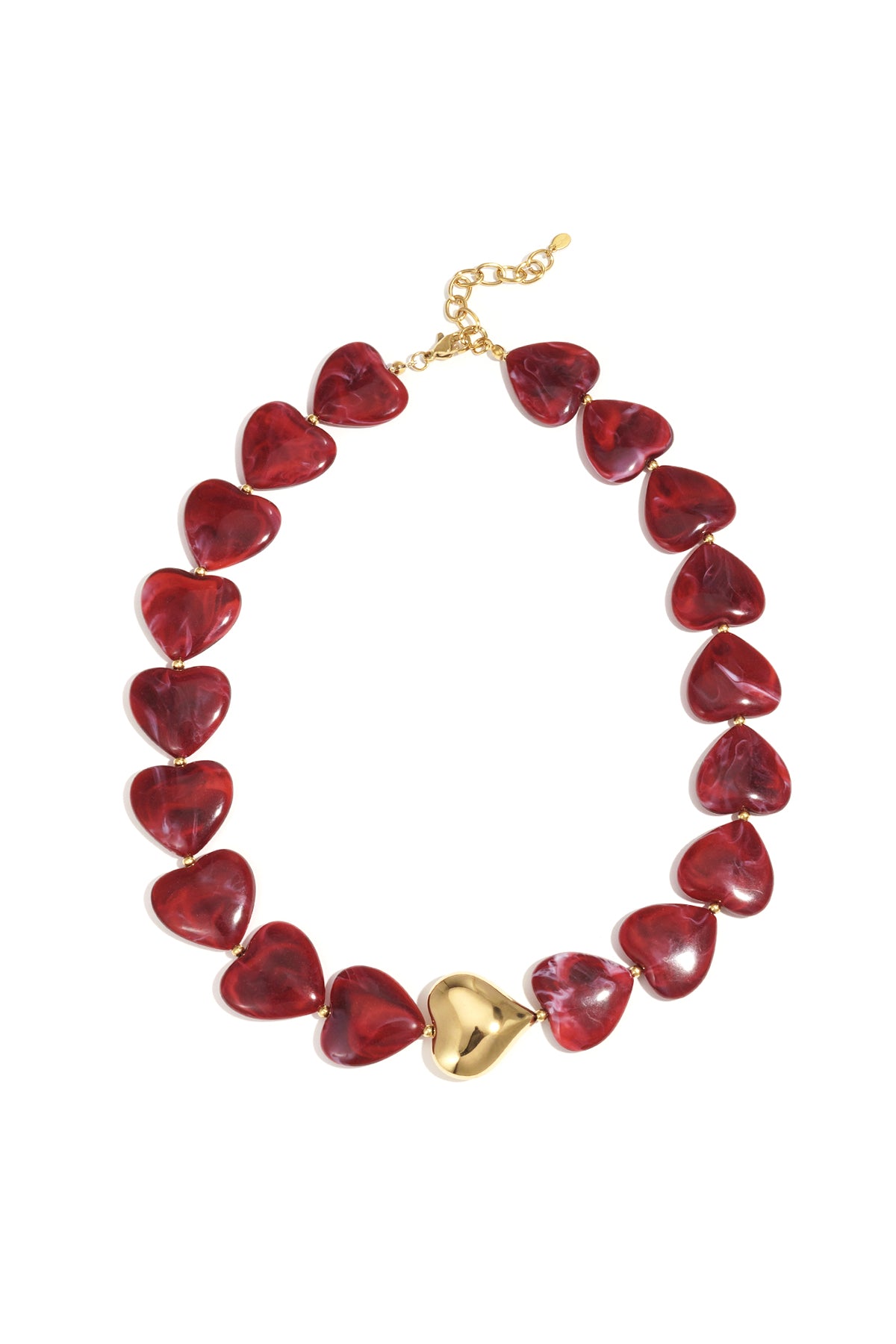 Colliers de perles en acrylique en forme de cœur - Apollodrop