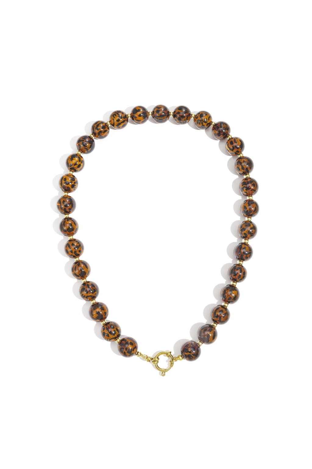Colliers de perles en acrylique imprimé léopard style rétro - Apollodrop