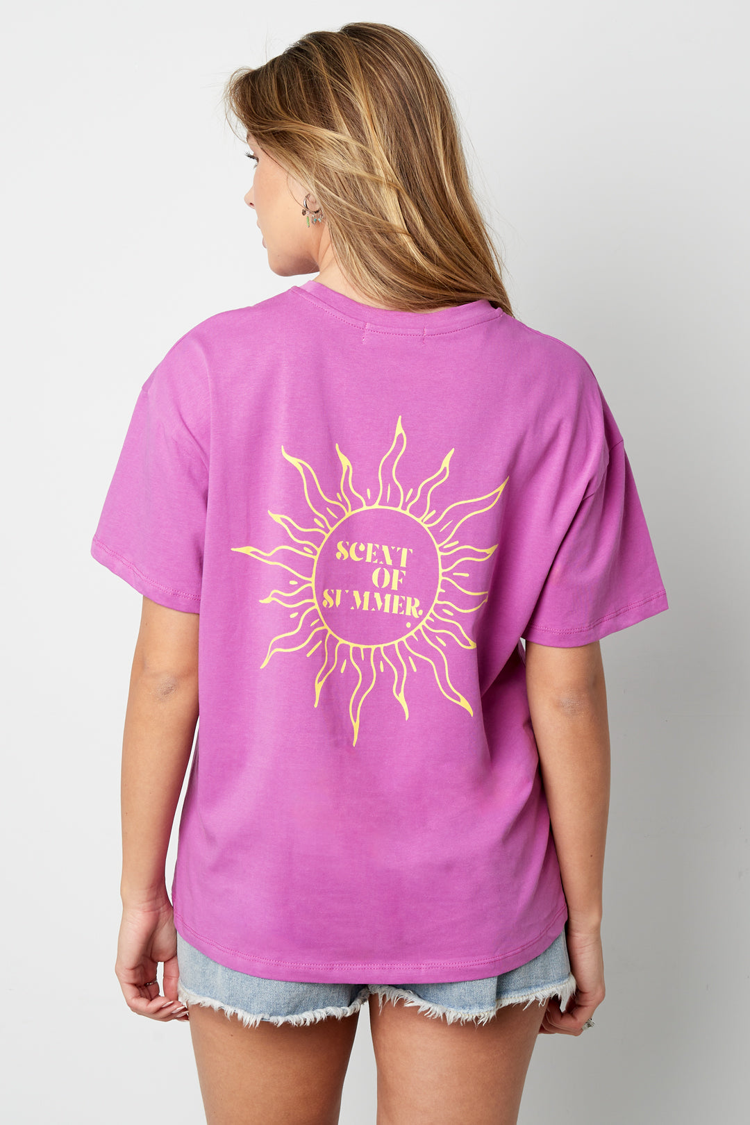 Coton T-shirt Femme Casual Lettres