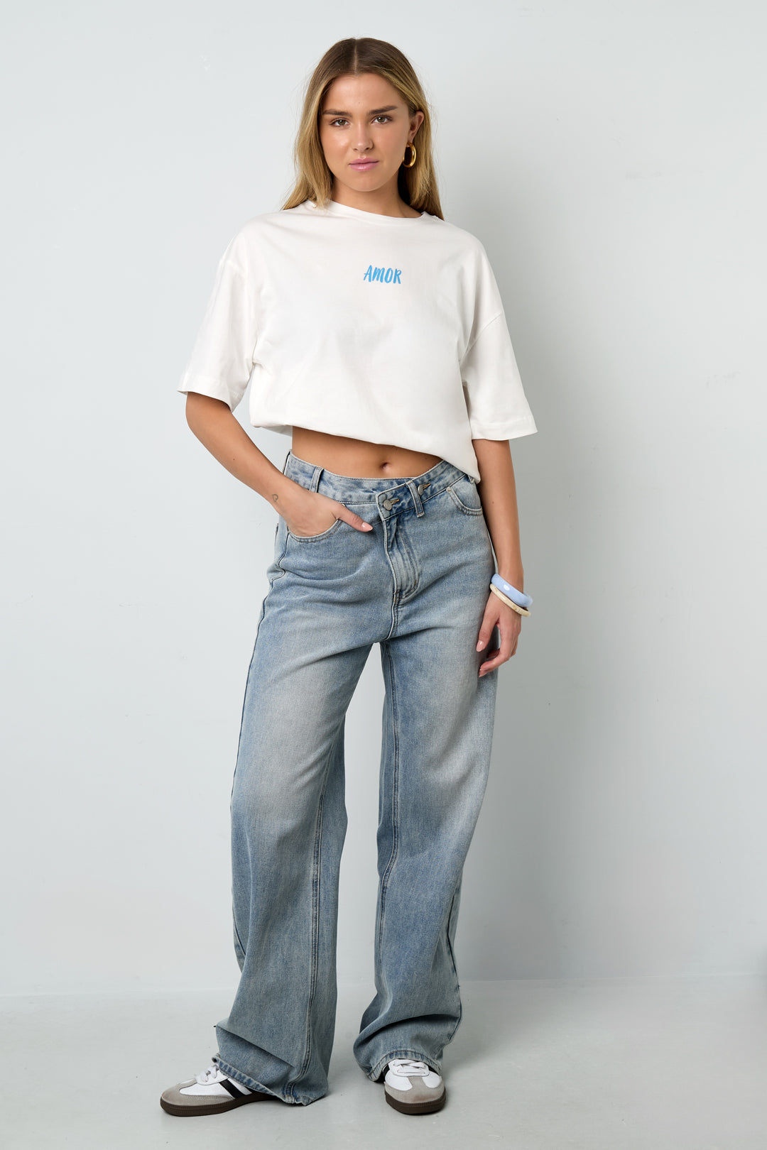 Coton Tricoté T-shirt Femme Casual Lettres
