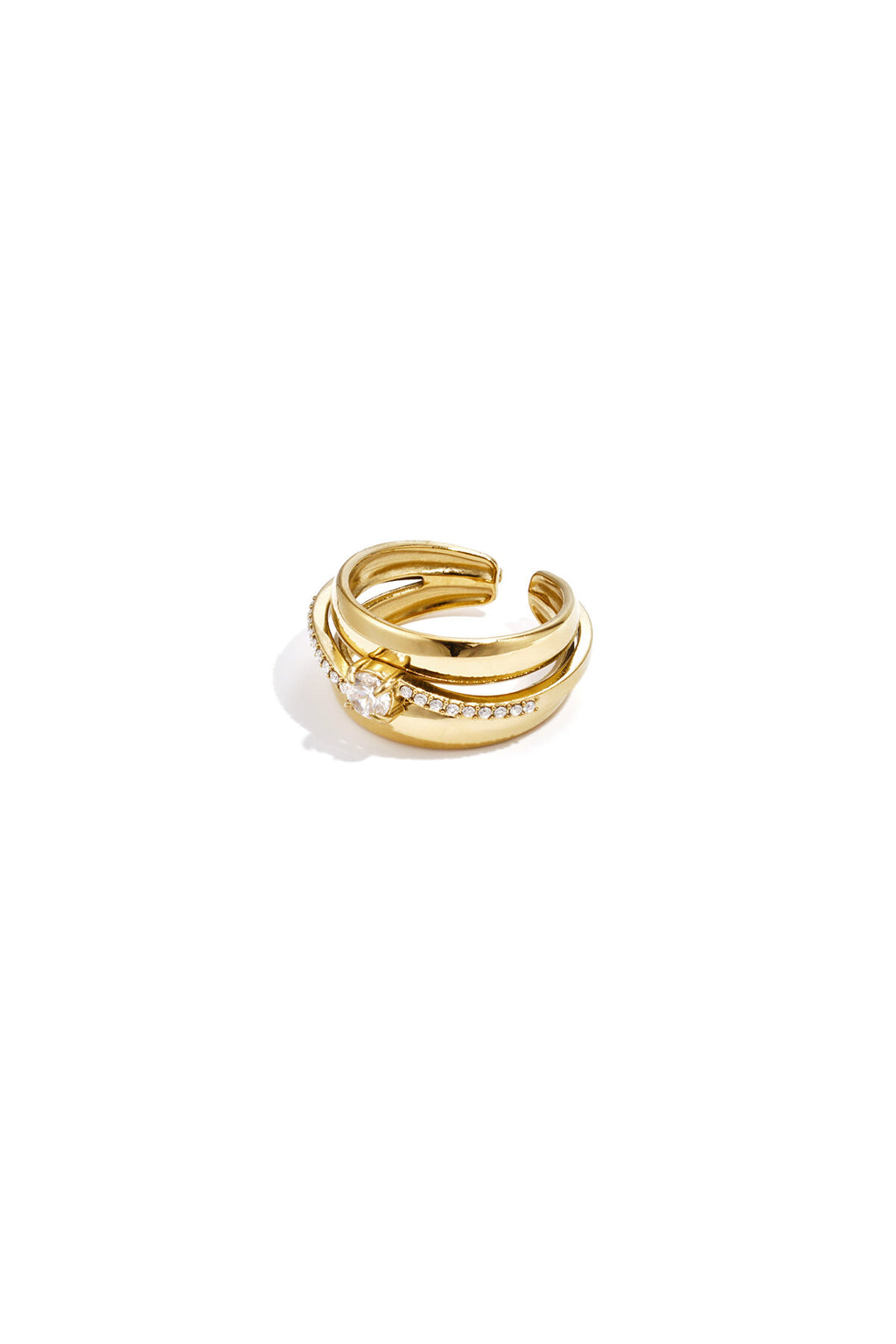 Bague à plusieurs rangs ornée de pierres