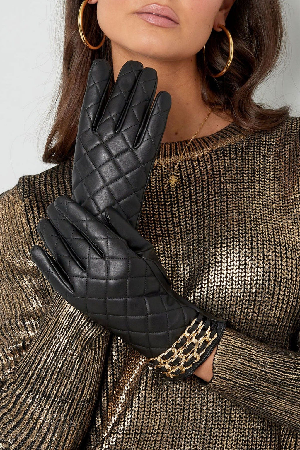 Gants à carreaux avec chaîne - Apollodrop