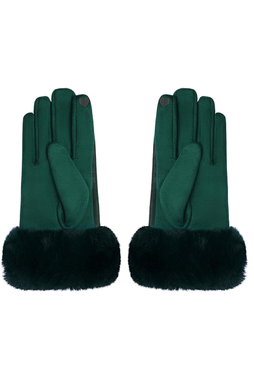 Gants avec fausse fourrure et aspect cuir - Apollodrop