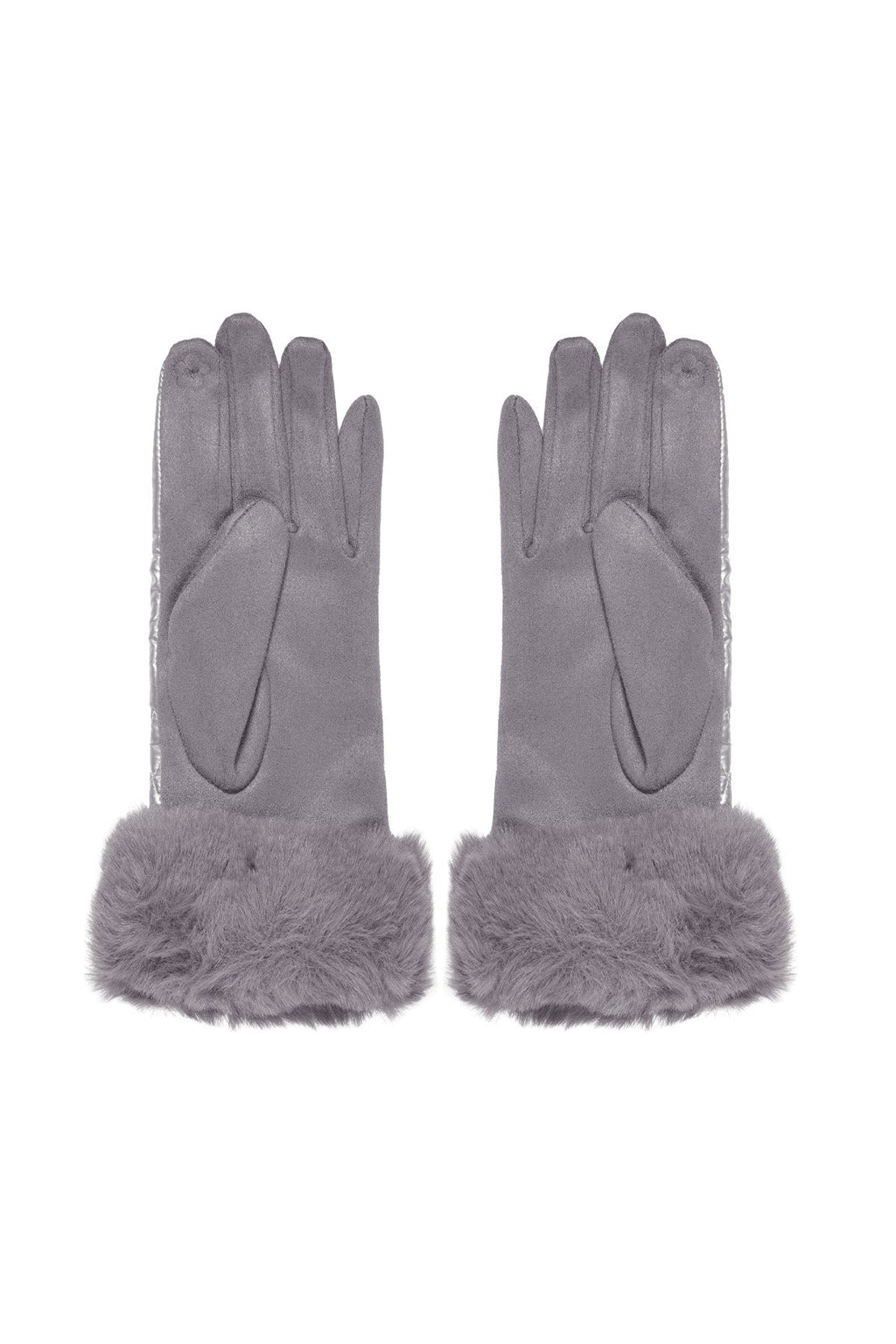 gants couture avec fausse fourrure - Apollodrop