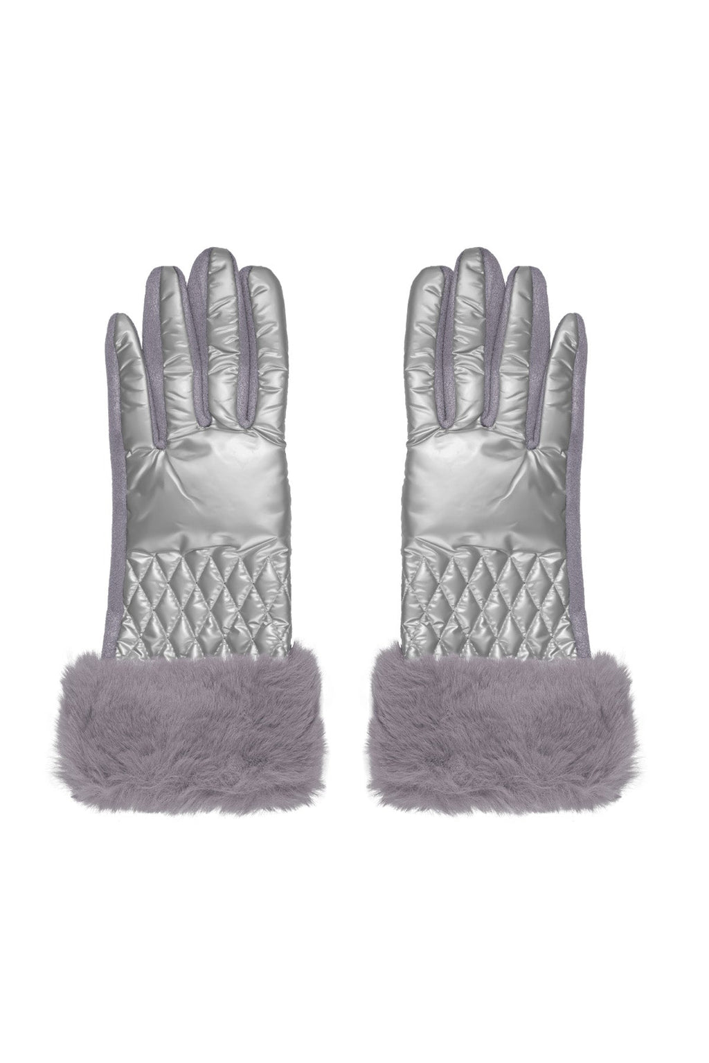 gants couture avec fausse fourrure - Apollodrop