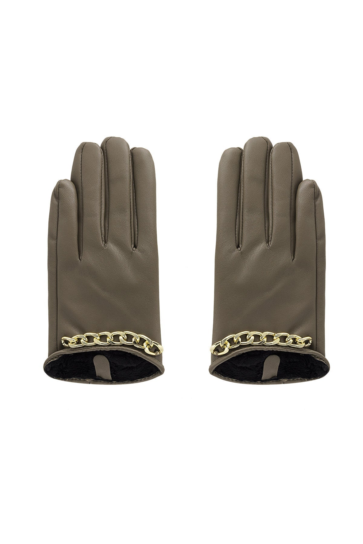 Gants PU avec petite chaîne - Apollodrop