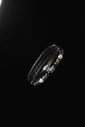 Bracelet VELKA double tressé perles — lévitation diagonal