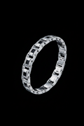 Bracelet VELKA casual noir argent — macro détail surface