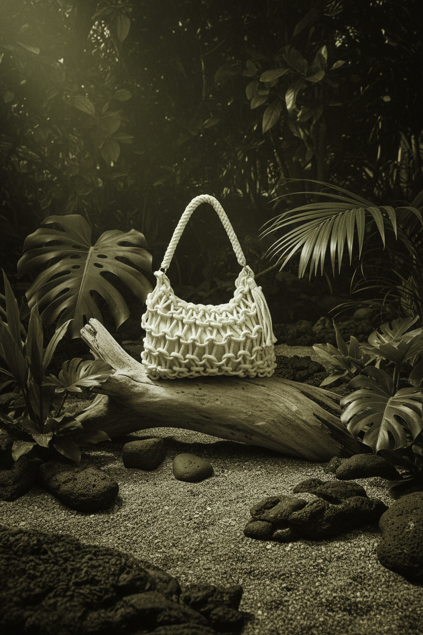 Gimme® Sac Tissage Corde Blanc Cassé - Still Life Bois Flotté