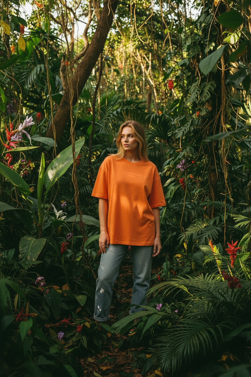T-shirt Gimme Amour — porté jungle