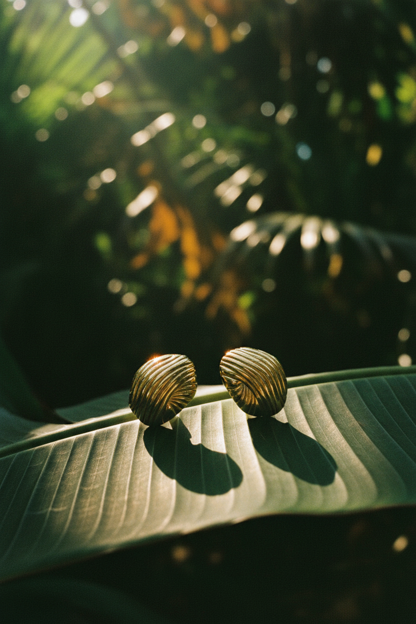 Boucles Lumé coquillage — macro détail