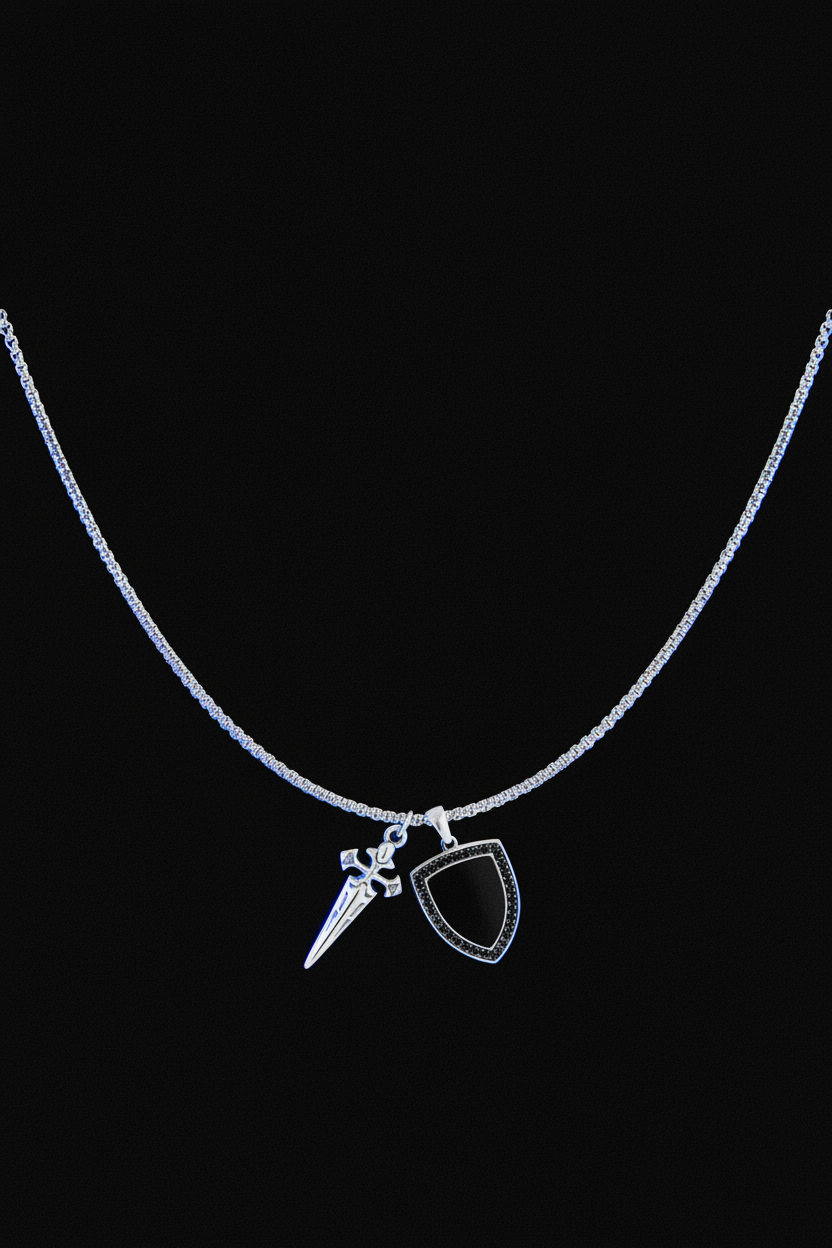 Collier VELKA chevalier — lévitation horizontal
