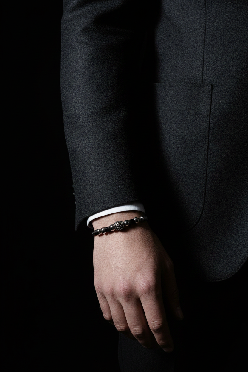 Bracelet VELKA breloques skull II — lifestyle costume charcoal