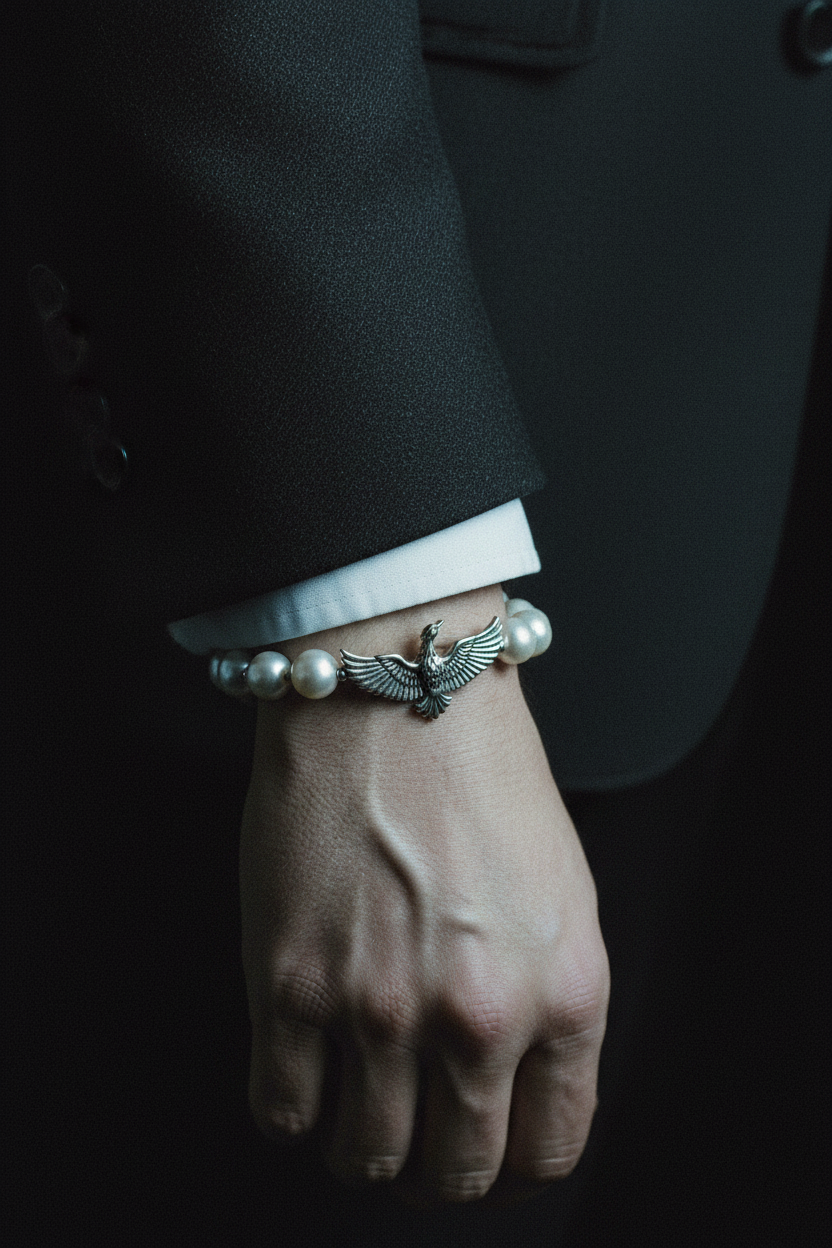 Bracelet VELKA perles phénix — lifestyle costume charcoal