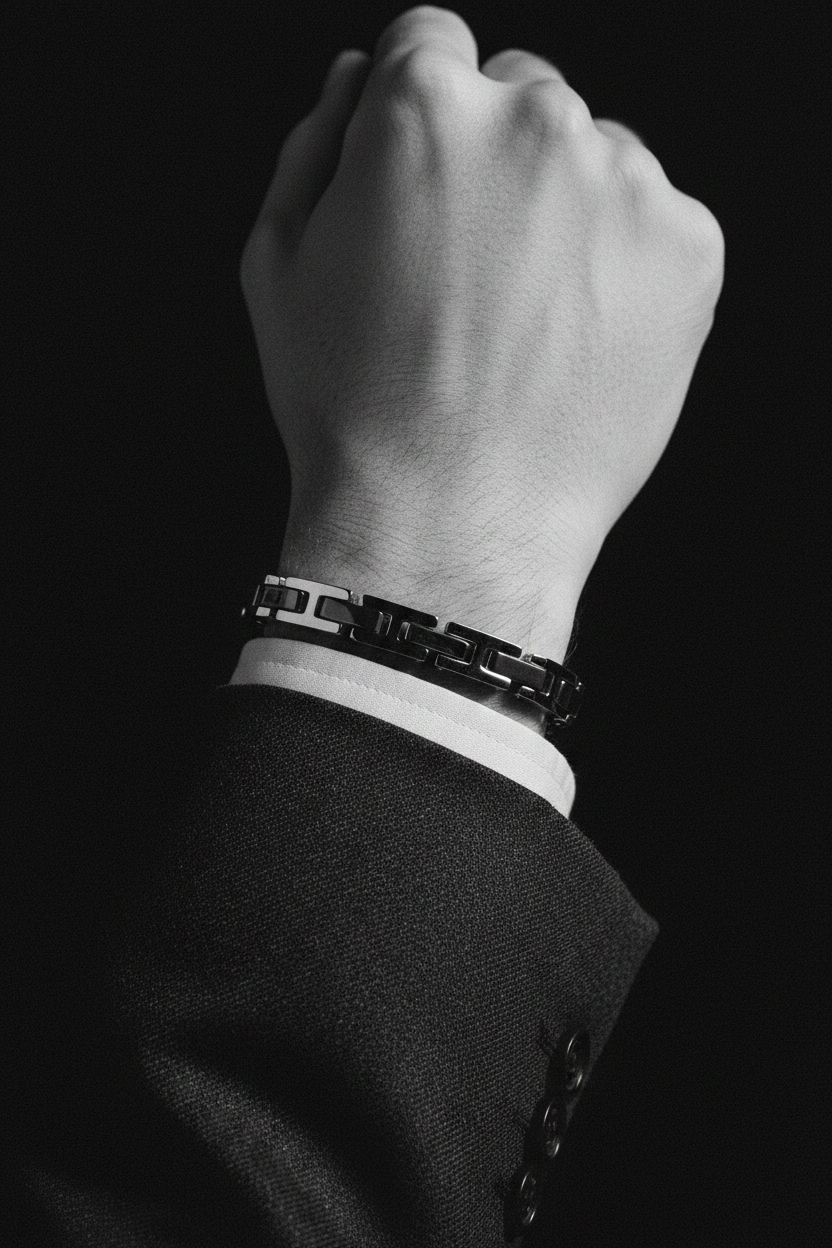 Bracelet VELKA chaîne — lifestyle costume charcoal