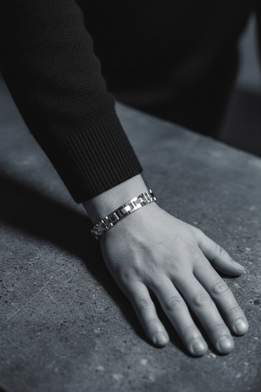 Bracelet VELKA manchette fusion — lifestyle béton col roulé