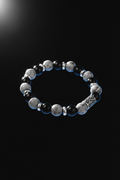 Bracelet VELKA perlé argenté — lévitation horizontal