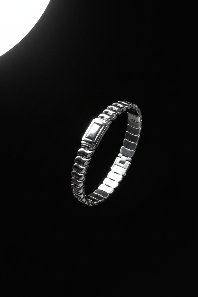Bracelet VELKA en maillon — lévitation diagonal