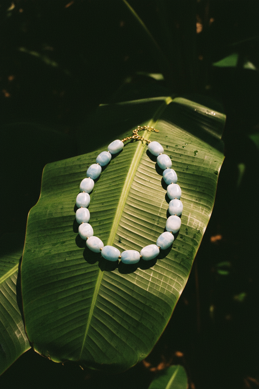 Collier Gimme perles — couverture hero feuille bananier