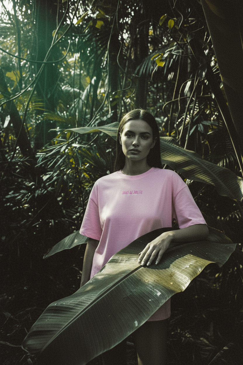 T-shirt Gimme imprimé — main feuille bananier