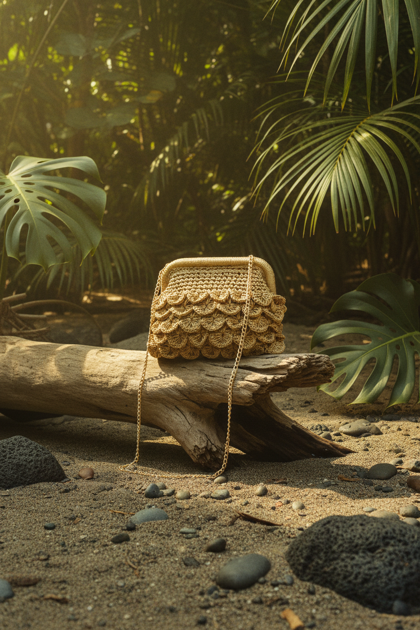 Gimme® Clutch Paille Kaki - Still Life Bois Flotté
