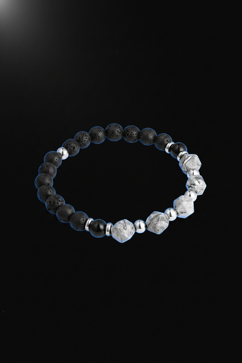Bracelet VELKA perles monochrome — lévitation horizontal