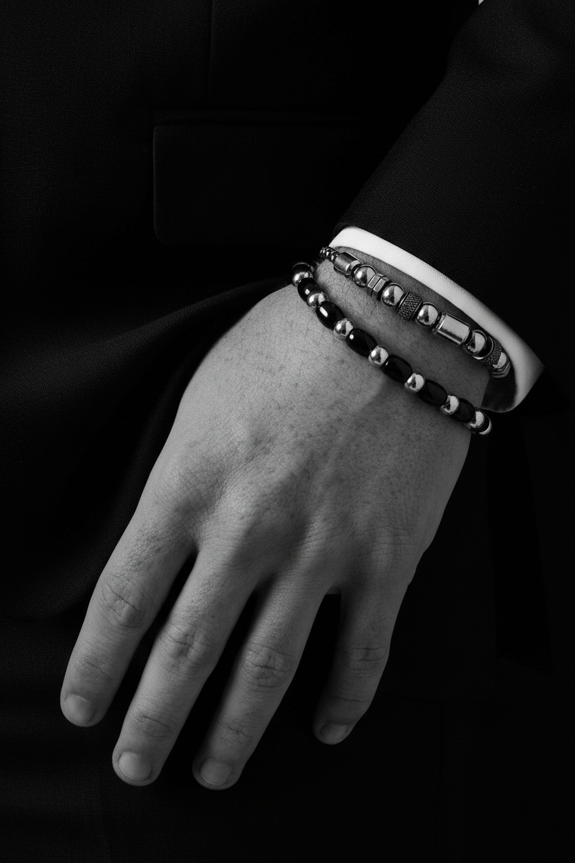 Bracelet VELKA oméga wrap — lifestyle costume charcoal