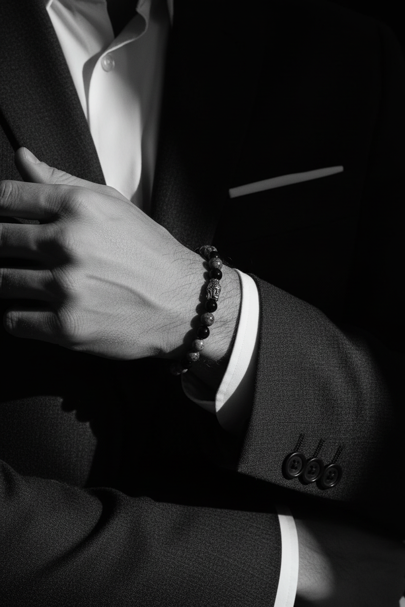 Bracelet VELKA perles — lifestyle costume charcoal