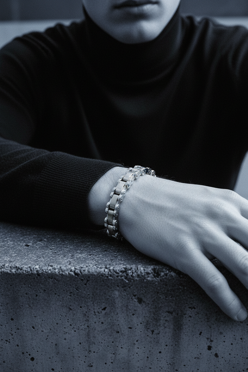 Bracelet VELKA manchette fusion — lifestyle béton col roulé
