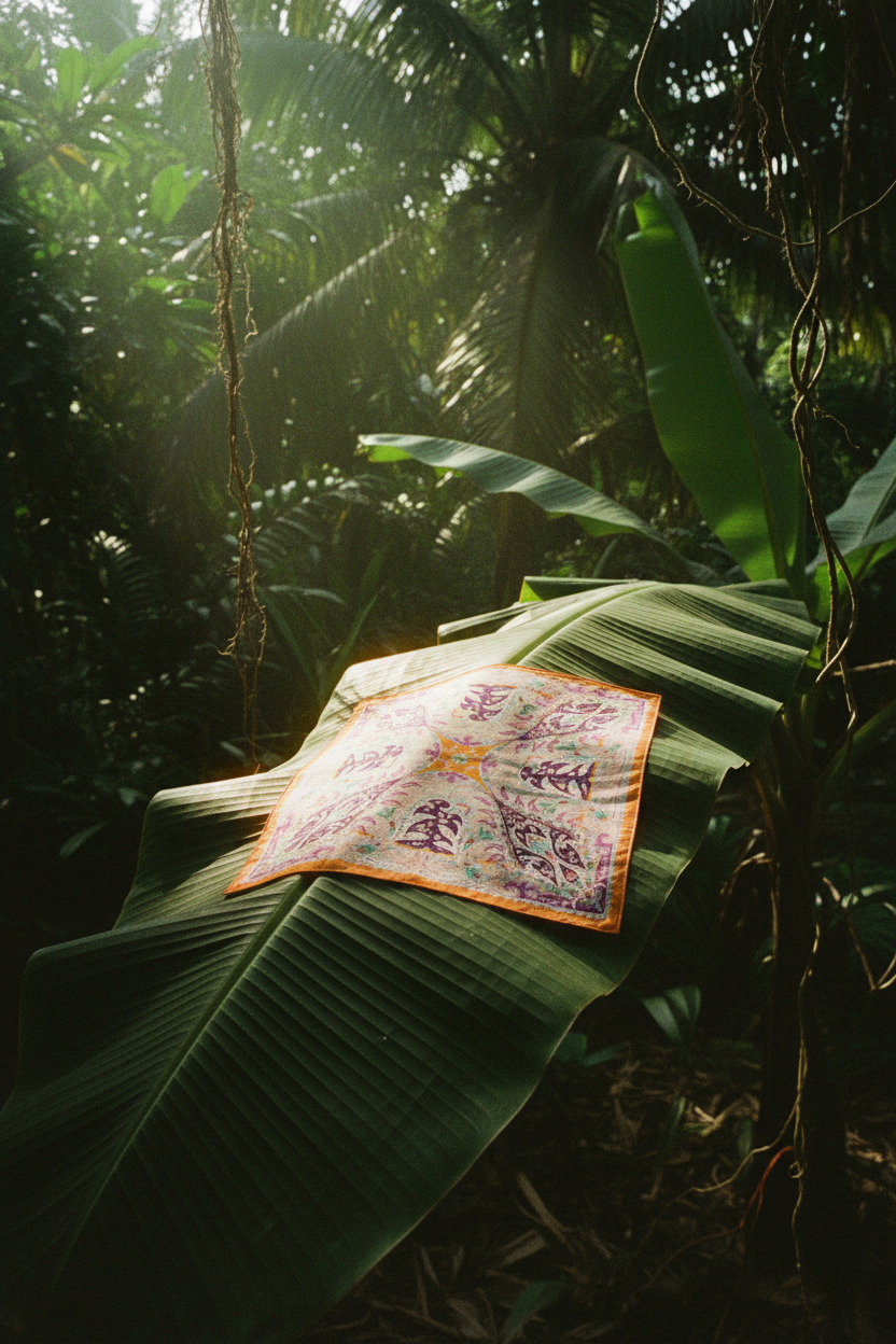 Bandana Gimme fleuri — couverture hero feuille bananier