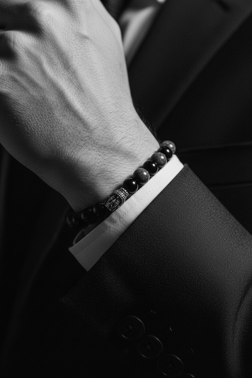 Bracelet VELKA perles — lifestyle costume charcoal