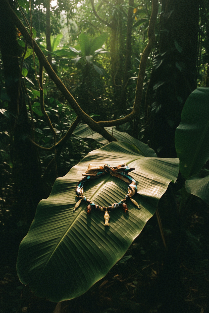 Collier Club Spice tissus — couverture hero feuille bananier