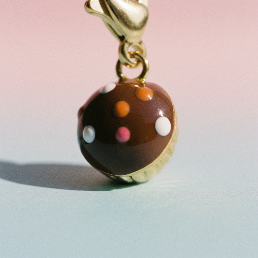 Charm cupcake — macro émail