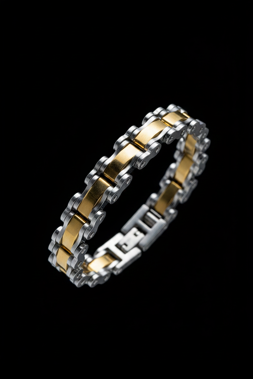 Bracelet VELKA manchette fusion — macro détail surface