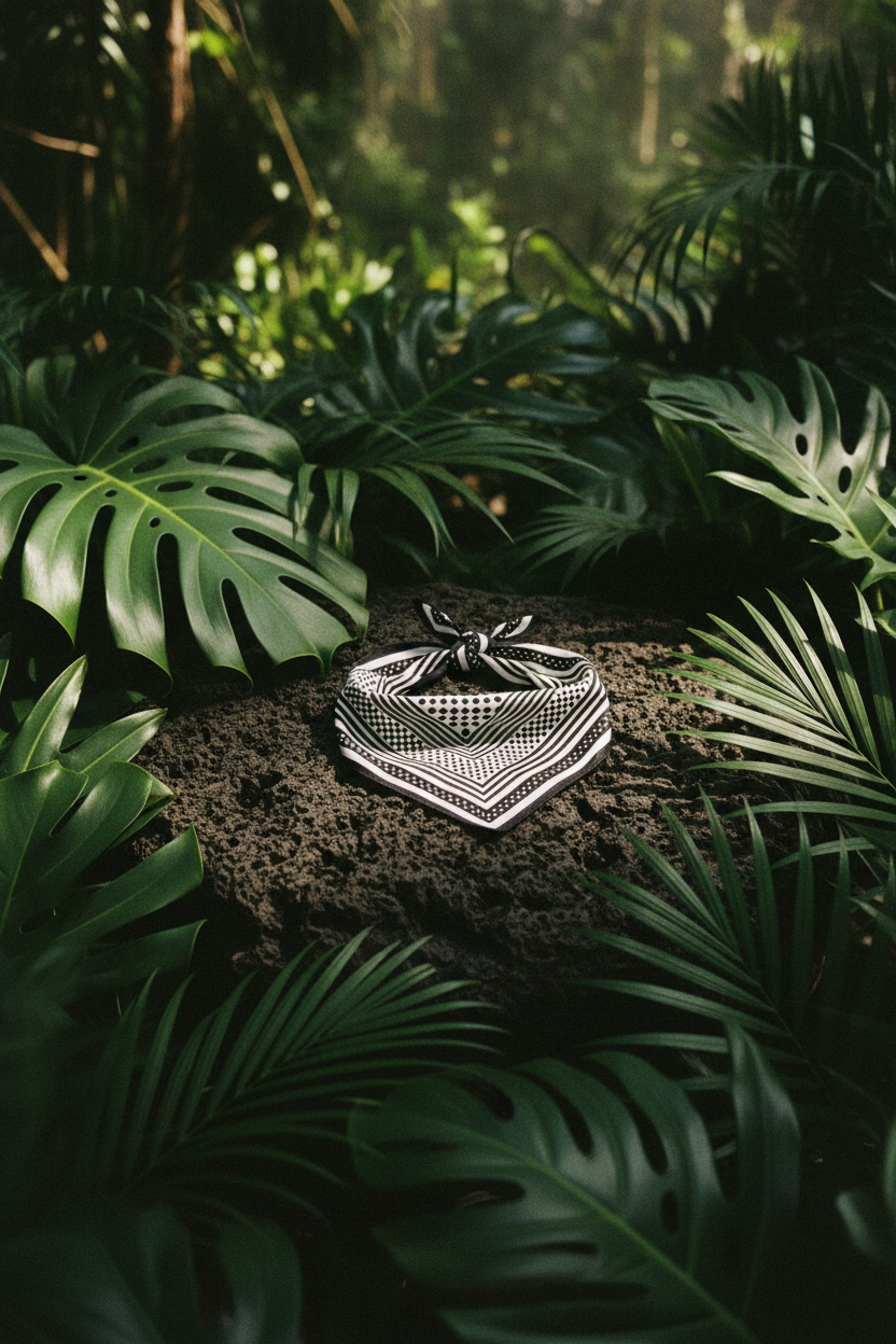 Bandana Gimme pois — still life pierre volcanique