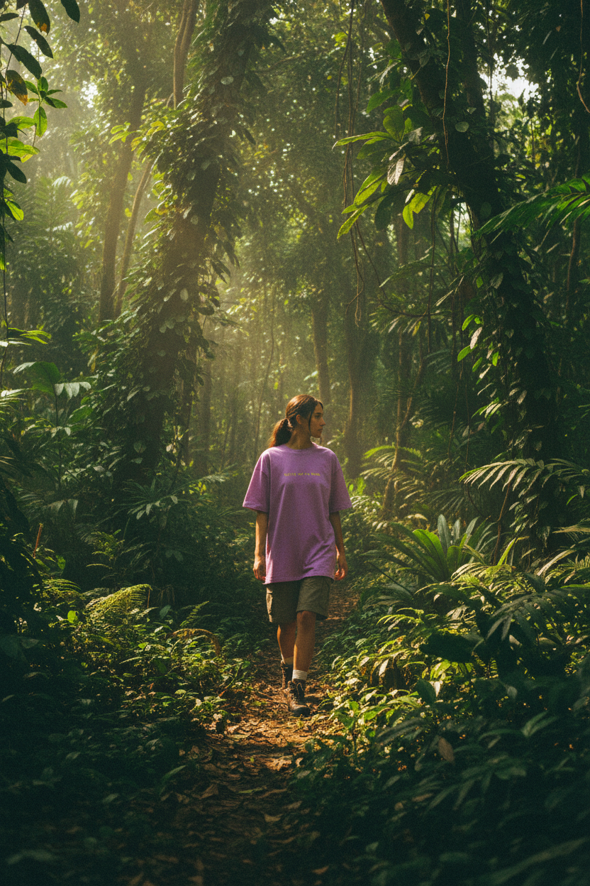 T-shirt Gimme casual imprimé — porté jungle