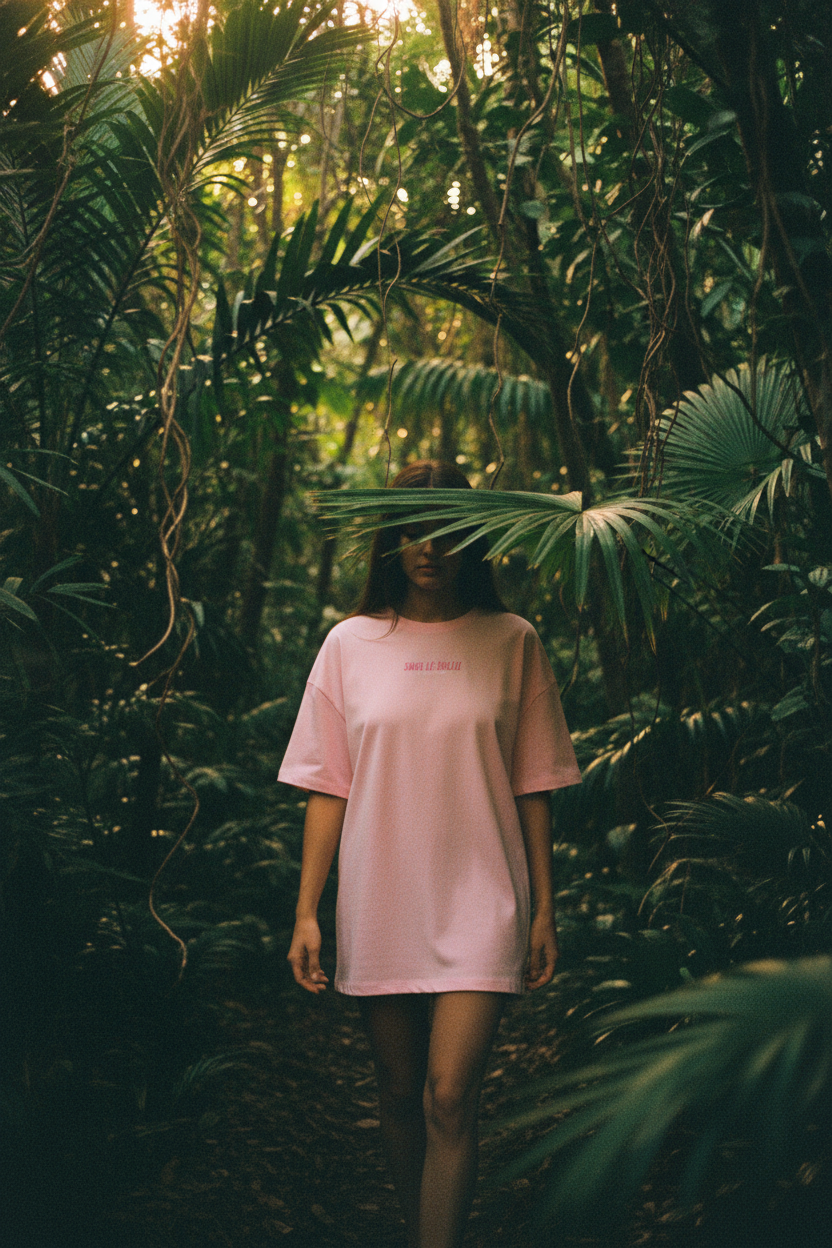 T-shirt Gimme imprimé — porté jungle