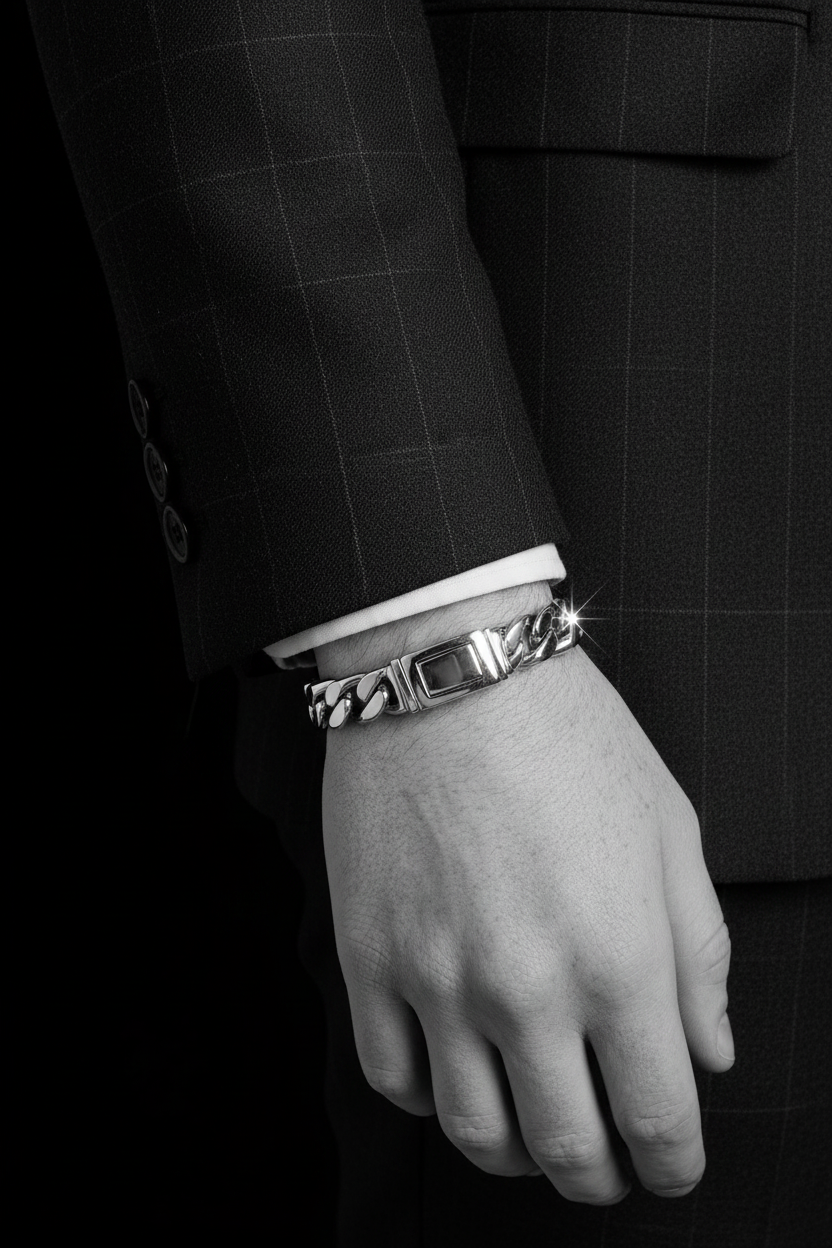 Bracelet VELKA maillon — lifestyle costume charcoal