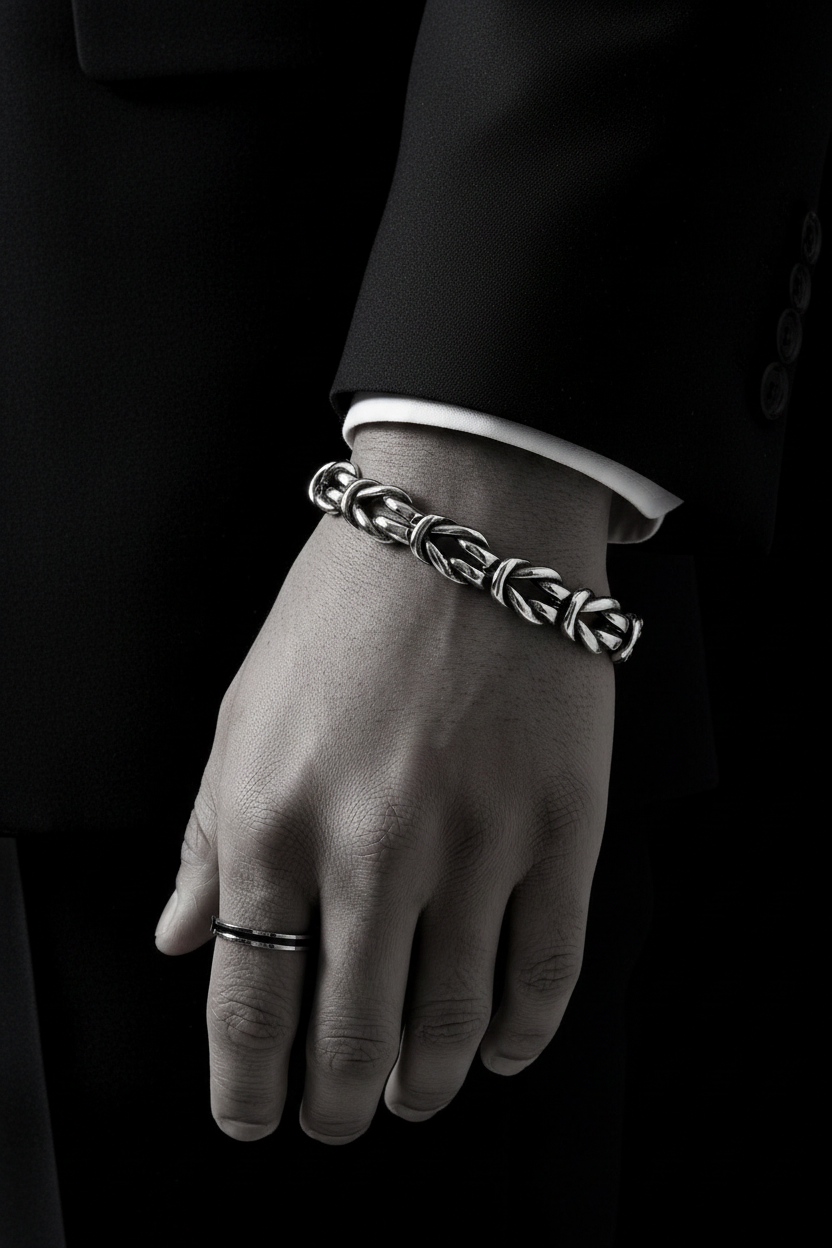 Bracelet VELKA chaîne II — lifestyle costume charcoal