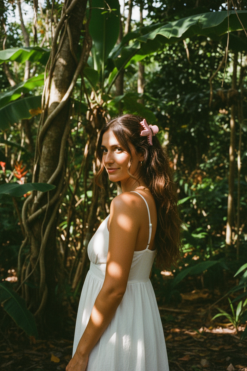 Pinces Gimme étoile de mer — portées cheveux jungle