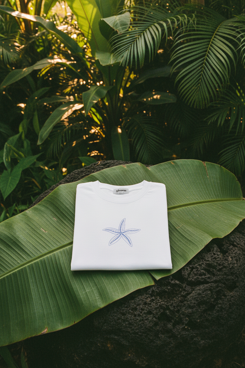 T-shirt Gimme motifs plage — still life pierre volcanique