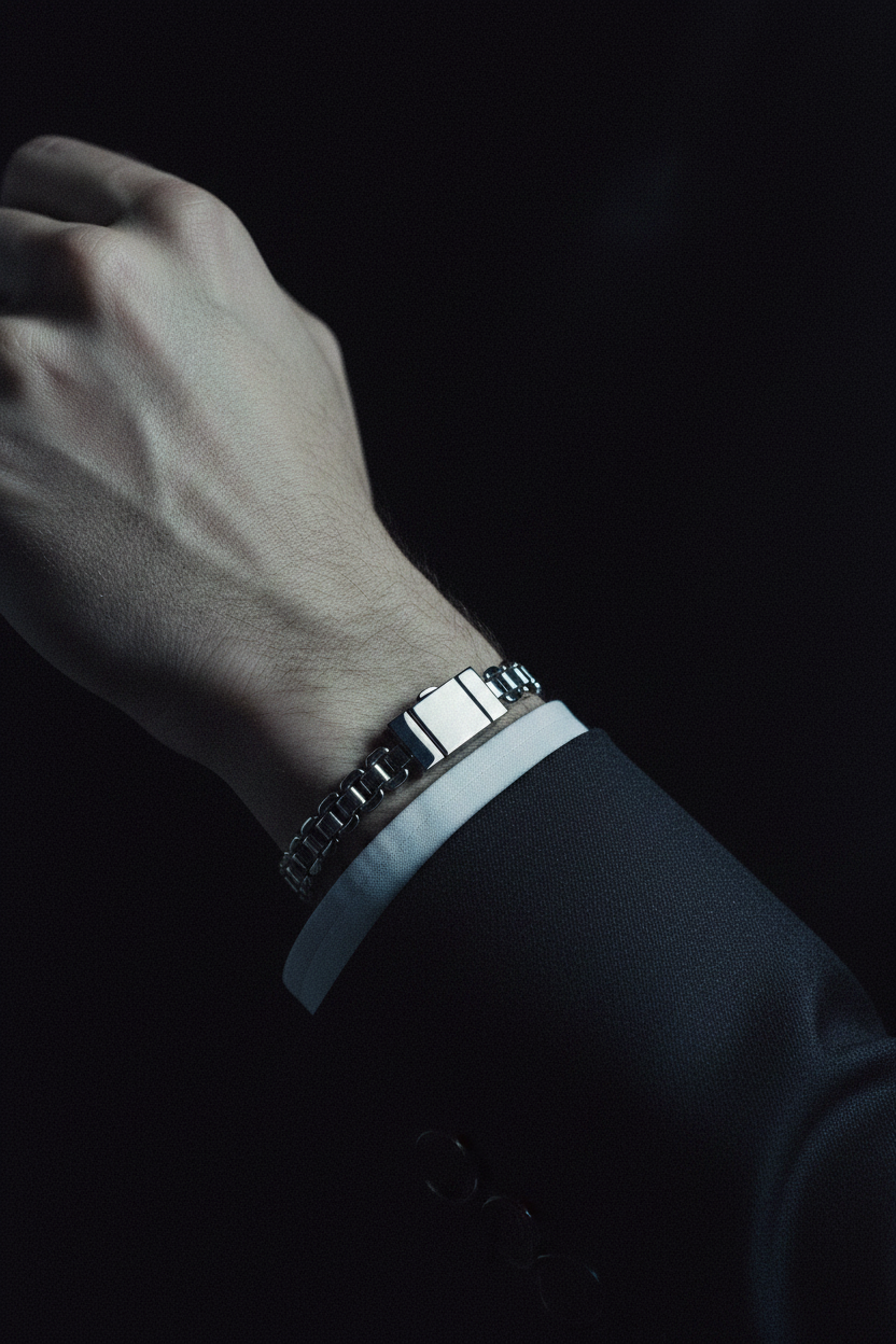 Bracelet VELKA fermoir titane — lifestyle costume charcoal