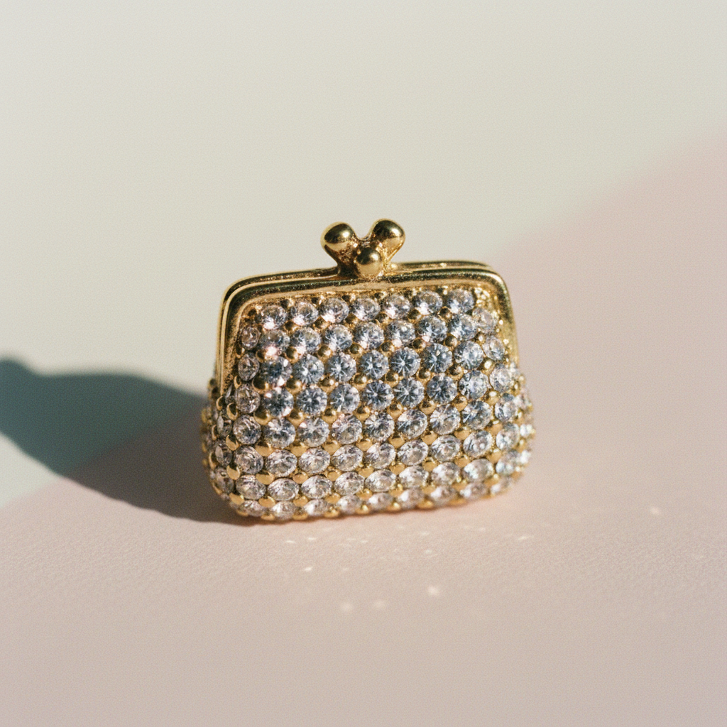 Charm porte-monnaie — macro strass