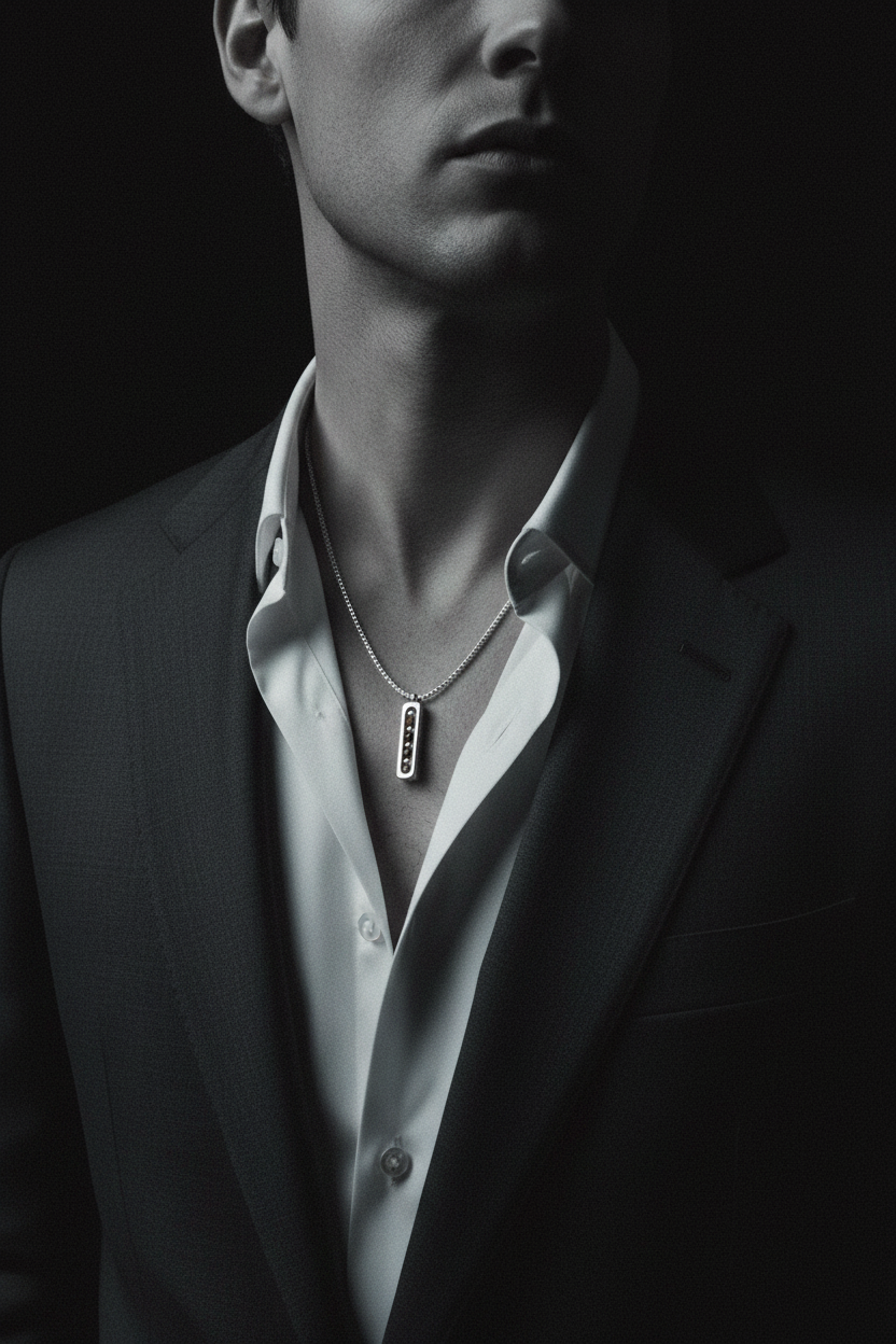 Collier VELKA pendentif — lifestyle costume charcoal