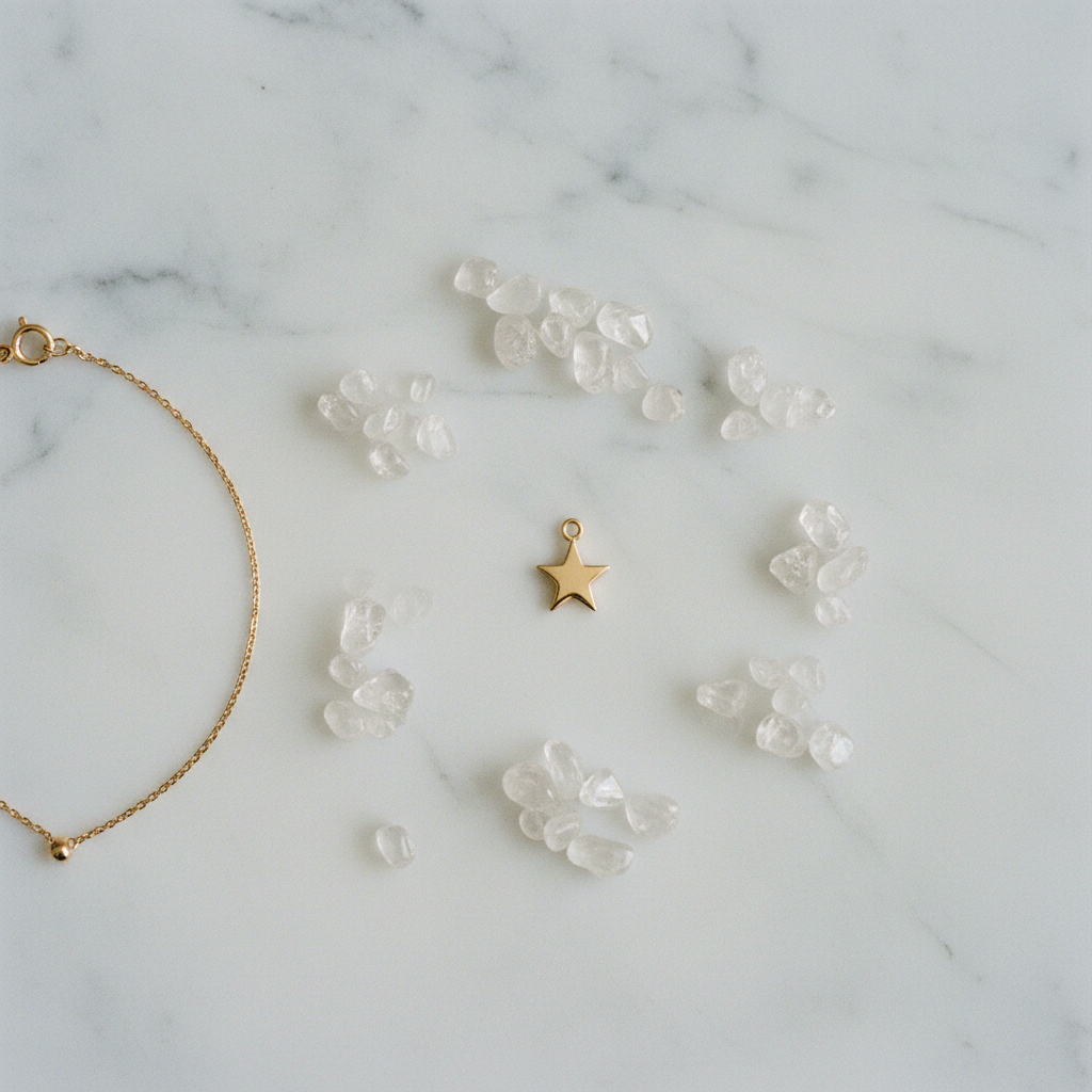 Charm étoile flat lay