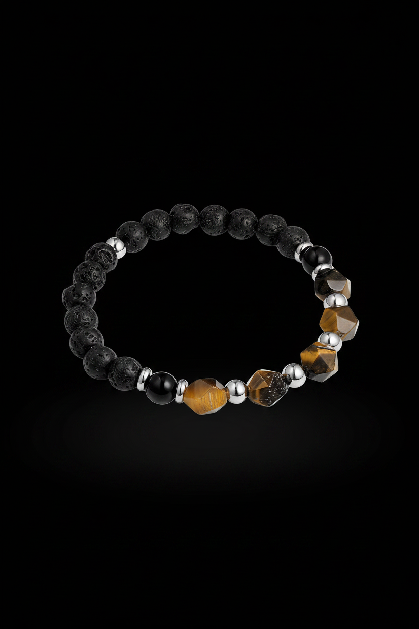 Bracelet VELKA perles monochrome — macro détail perles