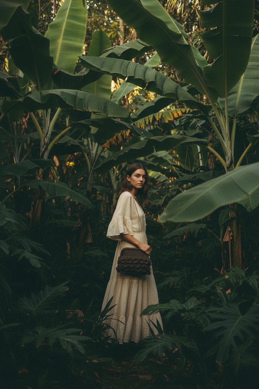 Gimme® Clutch Paille Tressée Brun Foncé - Lifestyle Jungle