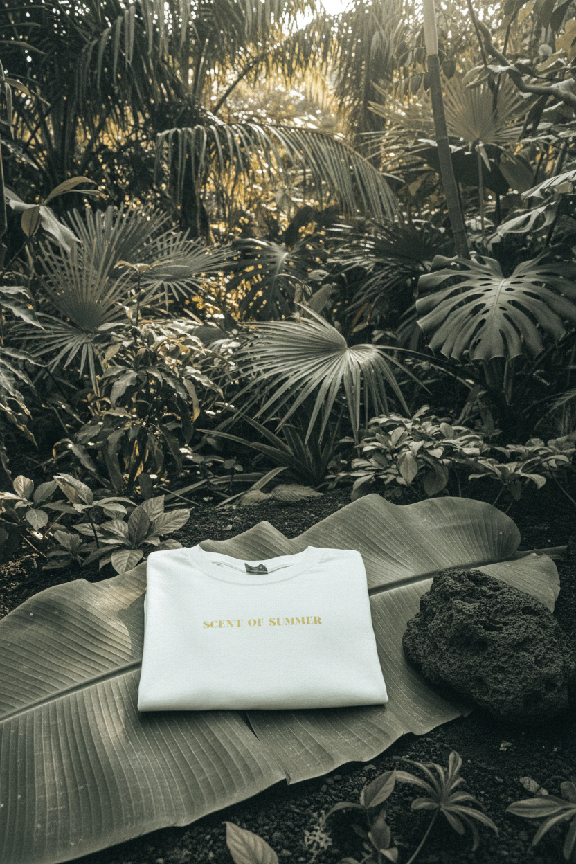 T-shirt Gimme casual blanc — still life pierre volcanique