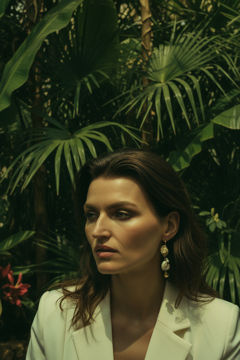 Boucles Lumé coquillages — portées oreille jungle