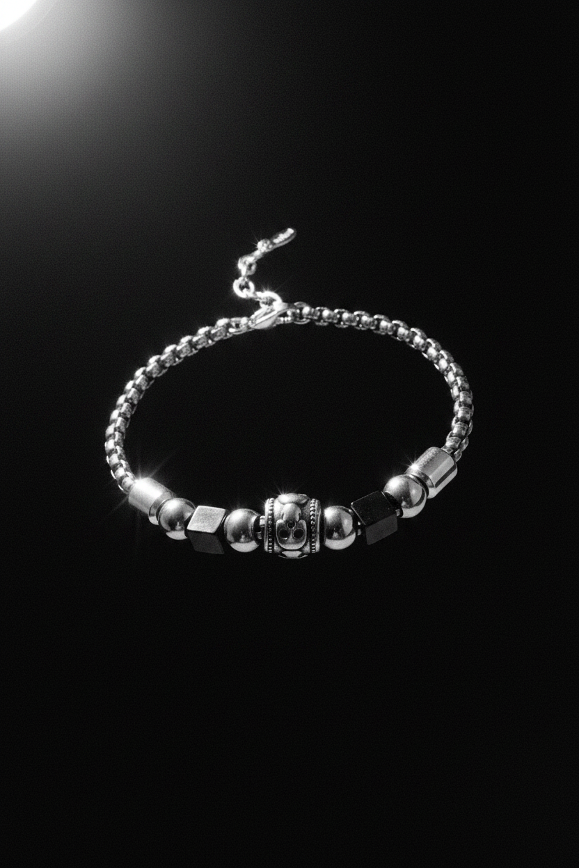Bracelet VELKA breloques skull II — lévitation diagonal